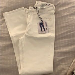 Mango White Straight Leg Jeans